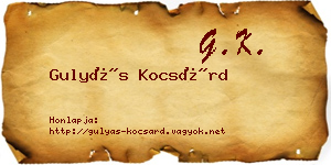Gulyás Kocsárd névjegykártya